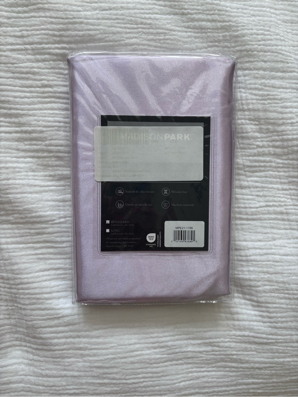 Madison Park Essentials Satin Pillowcases (2)